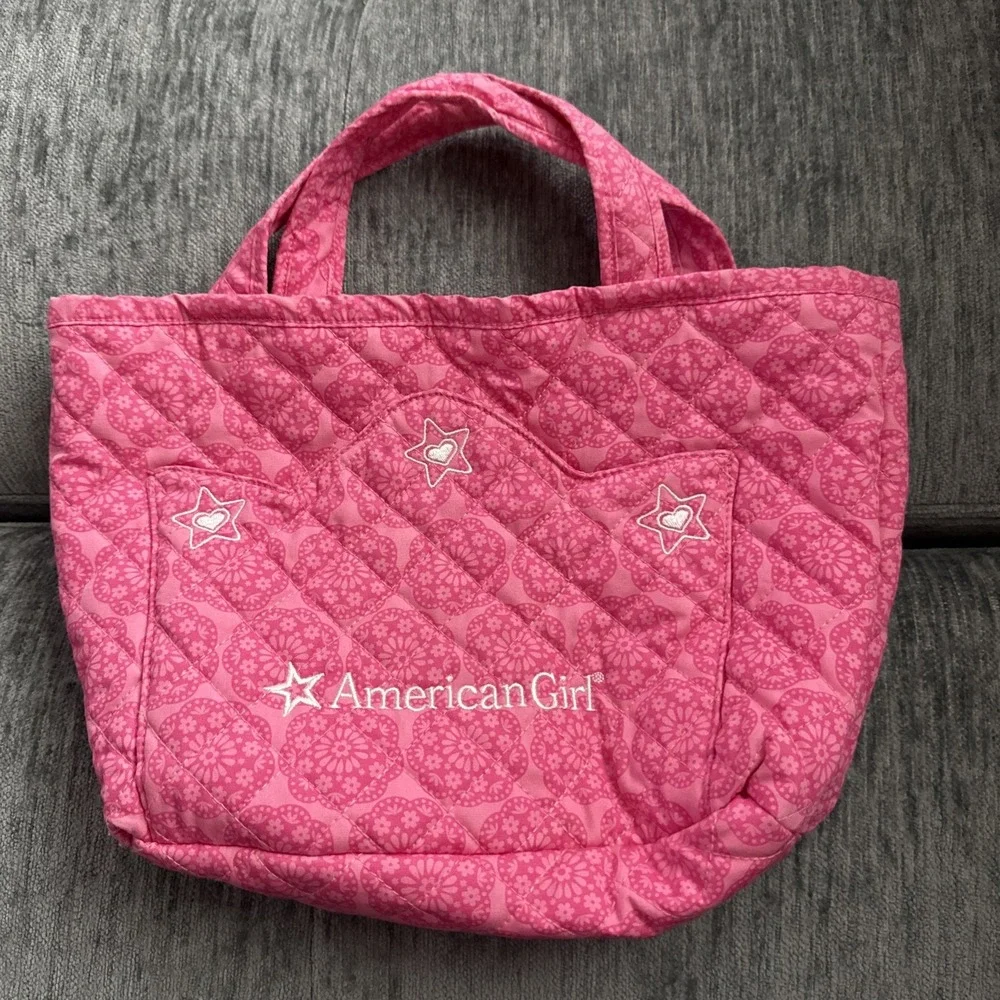 American Girl Bitty Baby Mommy's Pink Diaper Bag Doll Tote Bag